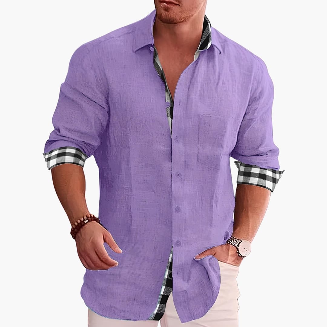 Classic Check Button Down Men's Shirt