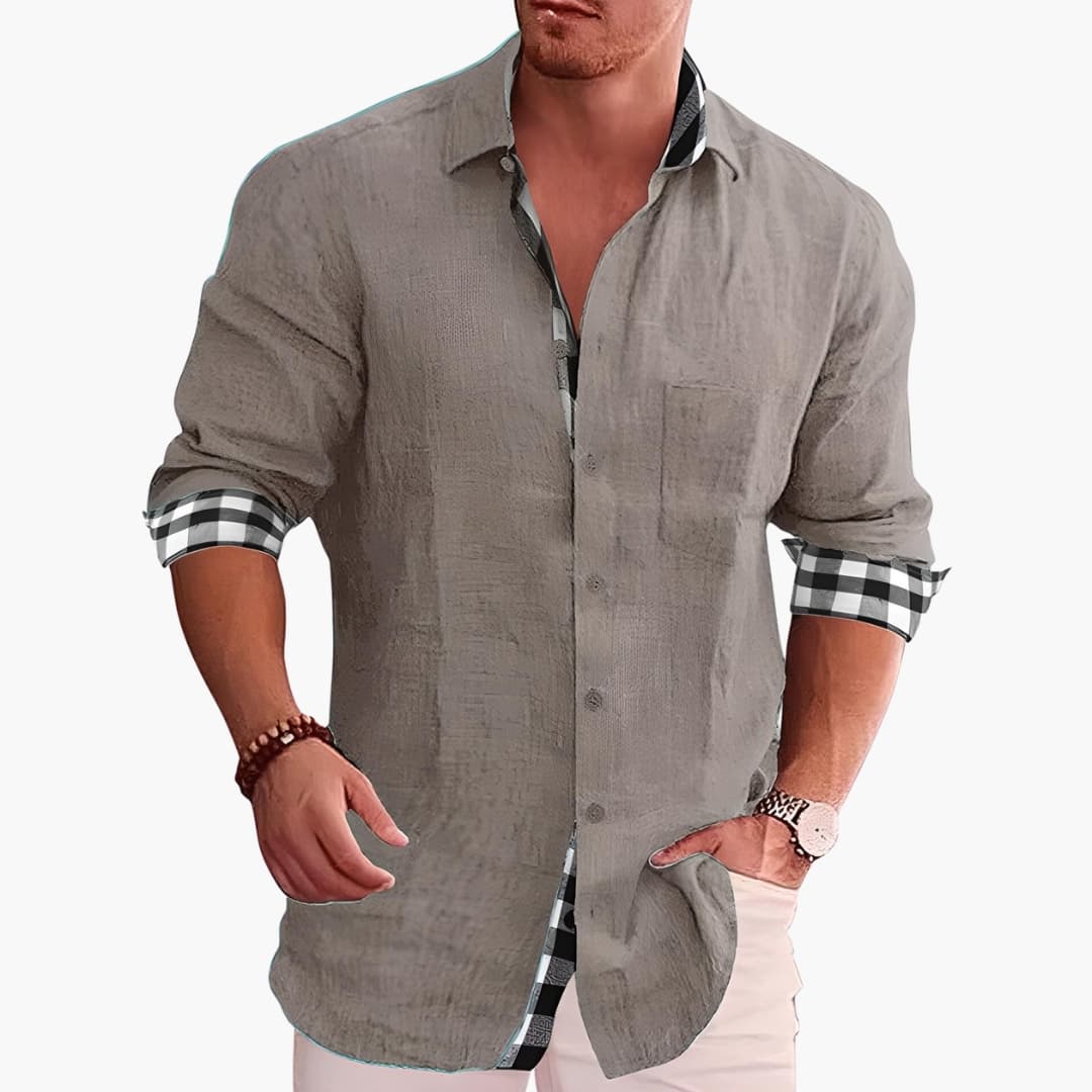 Classic Check Button Down Men's Shirt