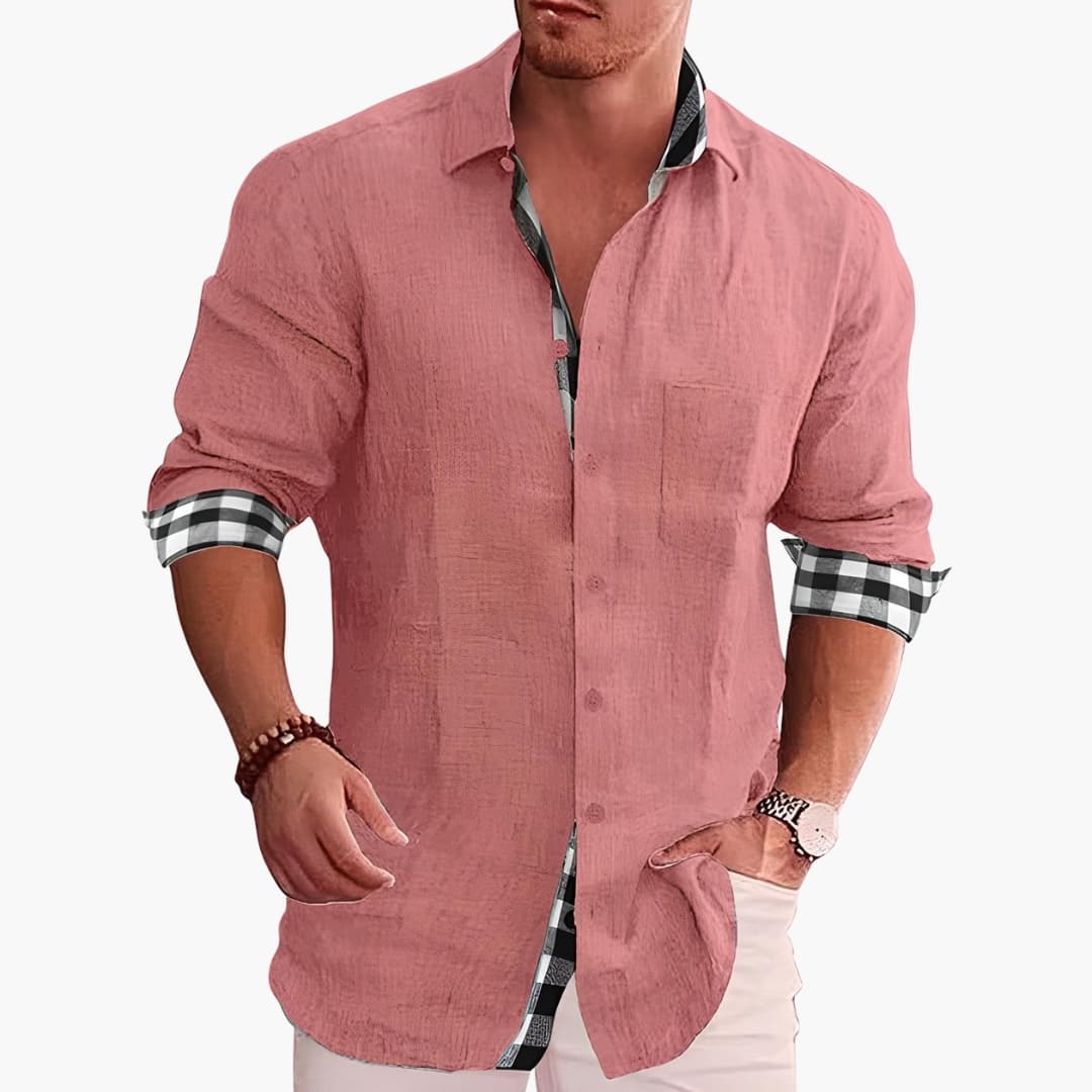 Classic Check Button Down Men's Shirt