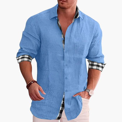 Classic Check Button Down Men's Shirt - Olytrend