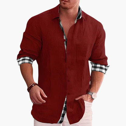 Classic Check Button Down Men's Shirt