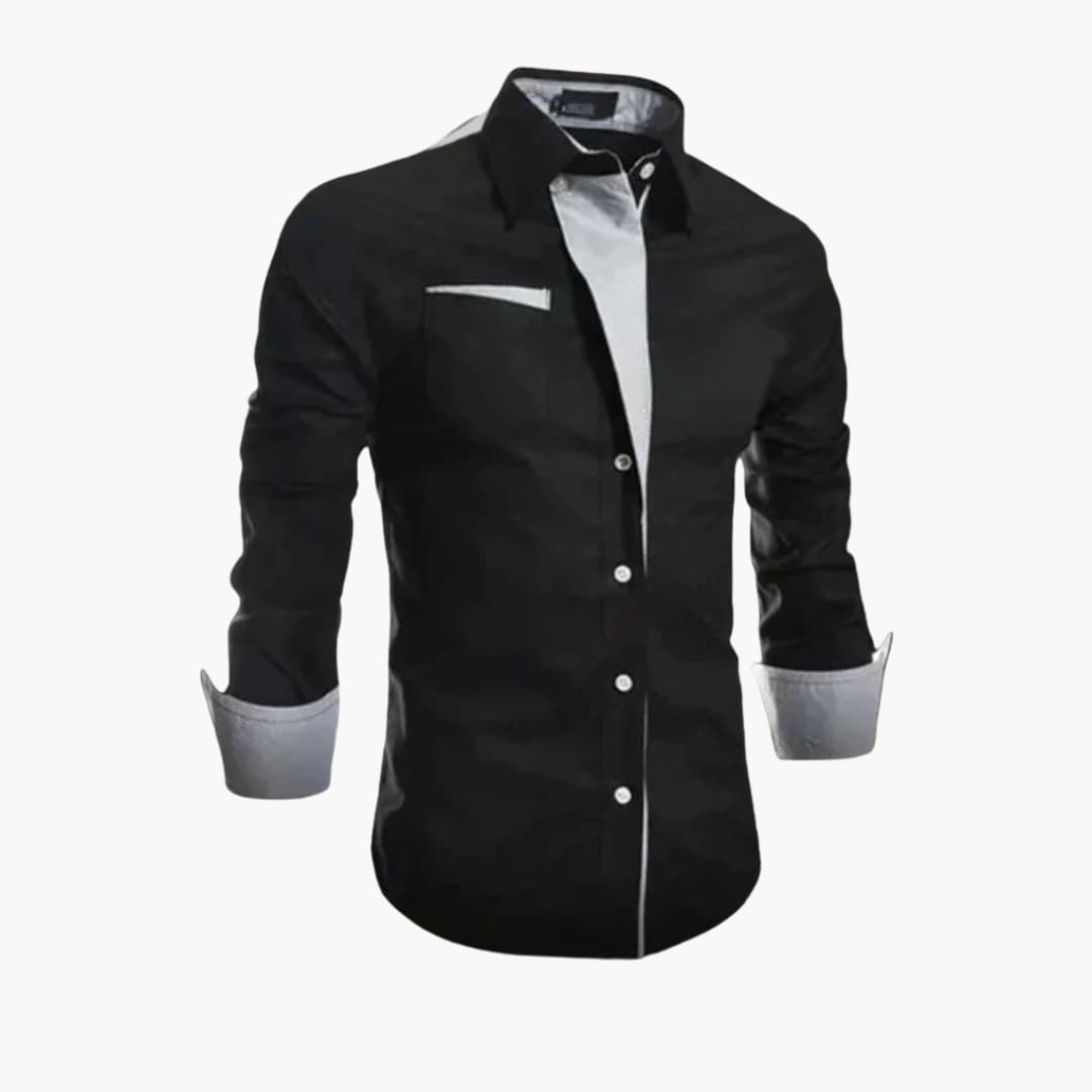 Classic Fit Dress Shirt with Pocket - Olytrend