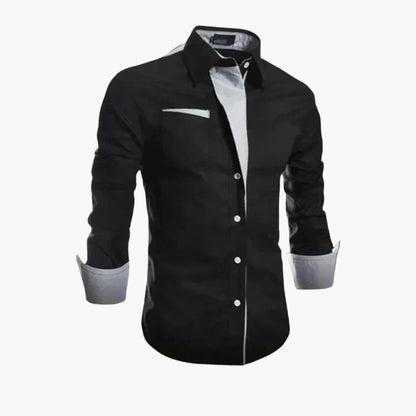 Classic Fit Dress Shirt with Pocket - Olytrend