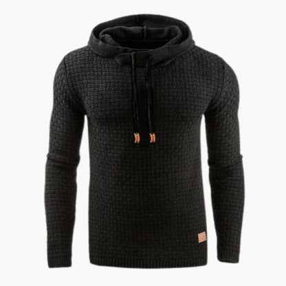 Classic Fit Hooded Sweatshirt with Cuffed Bottom - Olytrend