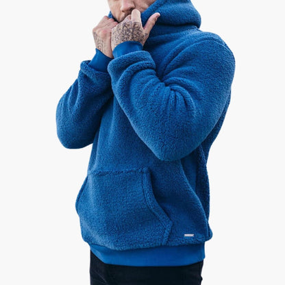 Classic Fit Hooded Sweatshirt with Cuffed Sleeves - Olytrend