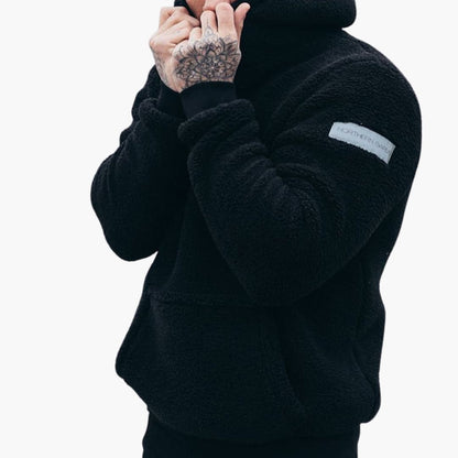 Classic Fit Hooded Sweatshirt with Cuffed Sleeves
