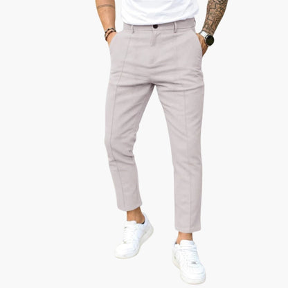 Men's Classic Fit Pants with Buttons and Pockets