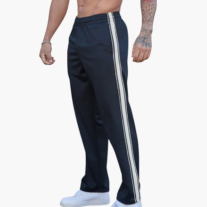 Slim Fit Stripe Side Men's Trousers - Olytrend