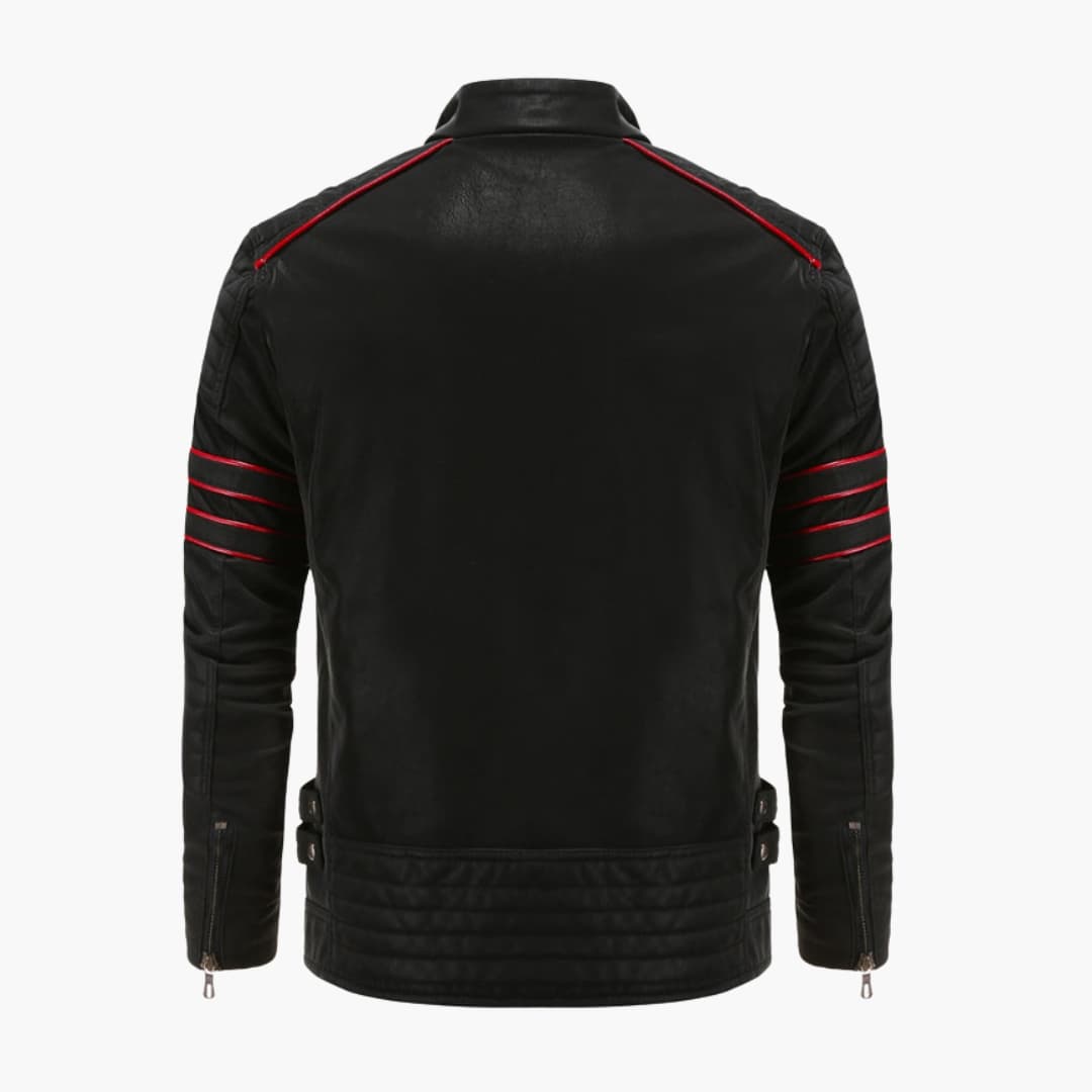 Waterproof Zip Up Mens Jacket with Shoulder Stripes