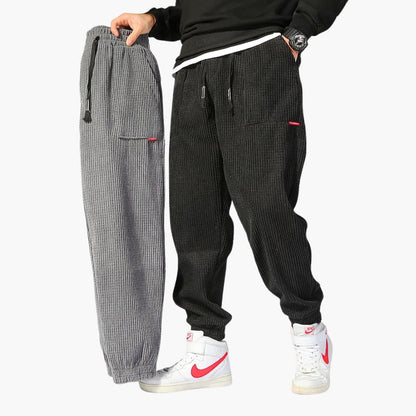 Men's Soft Cord Joggers with Elastic Waistband
