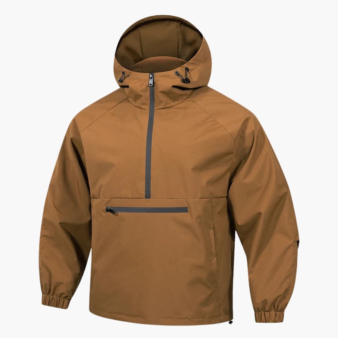 Waterproof Men's Parka with Zip Pocket