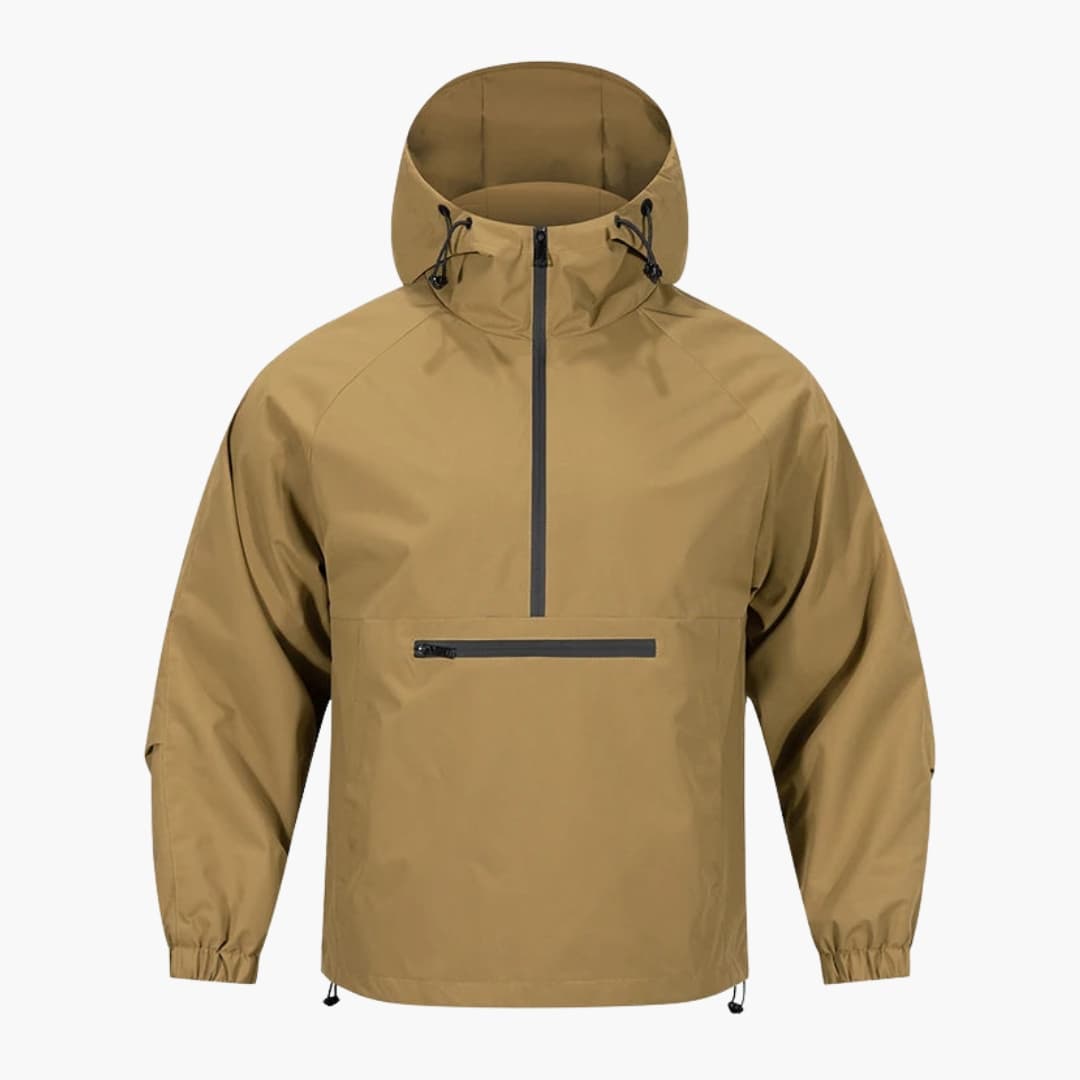 Waterproof Men's Parka with Zip Pocket