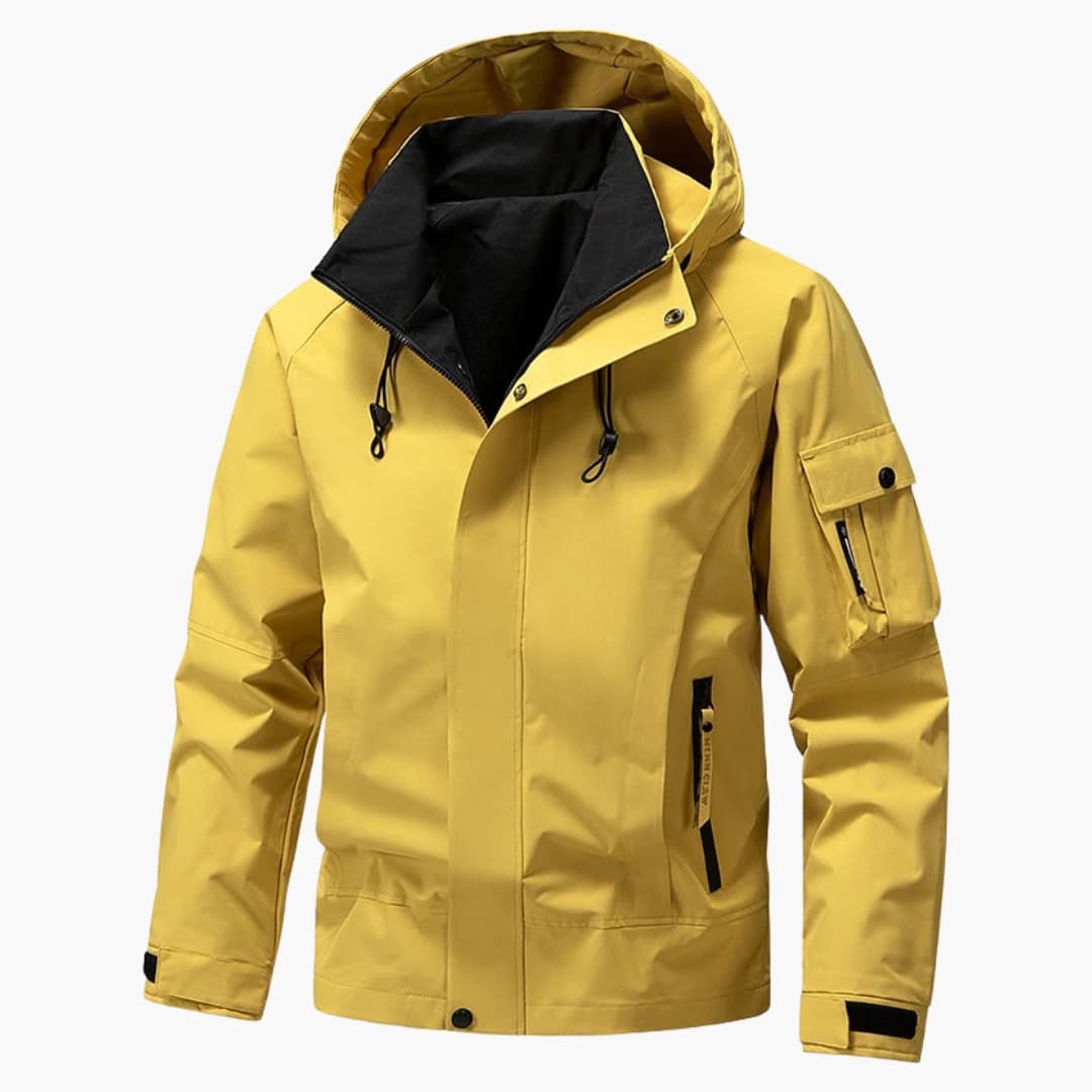 Waterproof Hooded Zip Up Mens Jacket with Pockets
