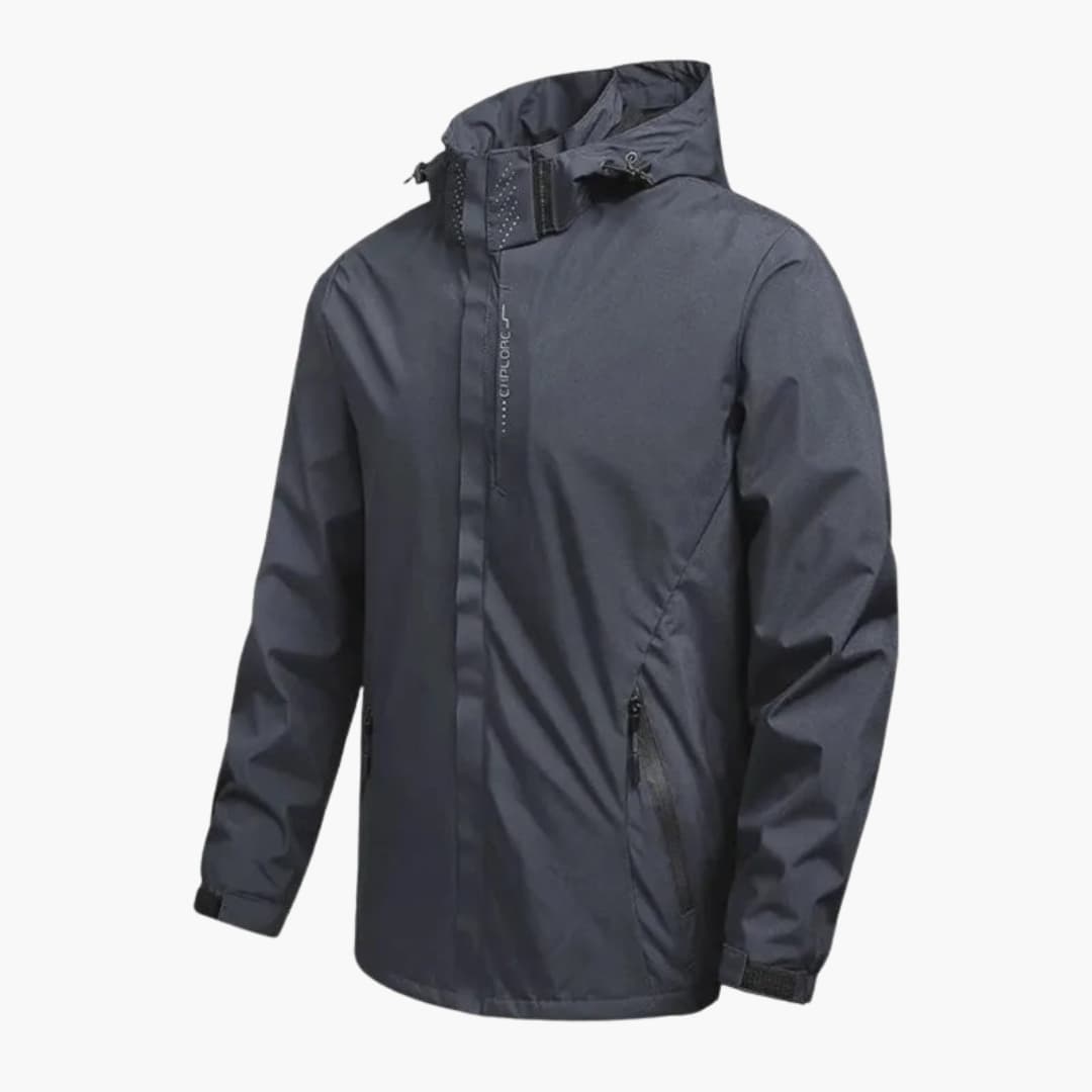 Waterproof Hoodie Jacket with Zip Pockets
