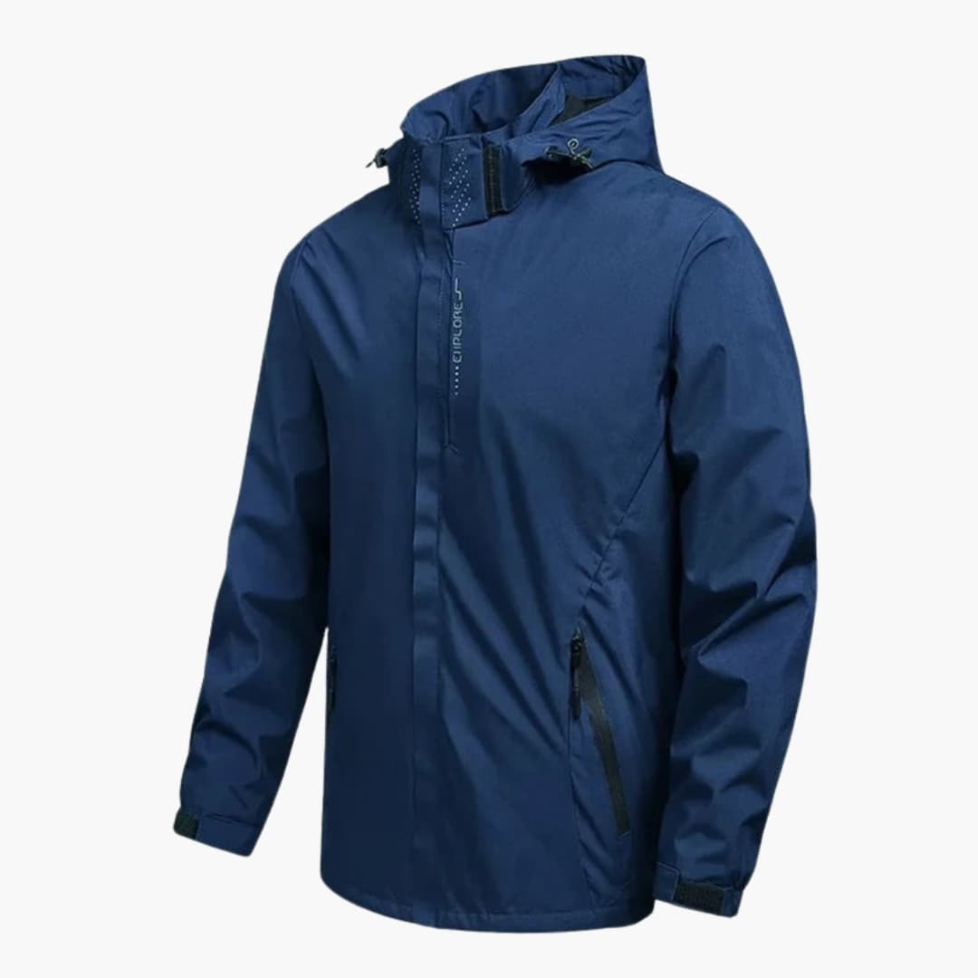 Waterproof Hoodie Jacket with Zip Pockets