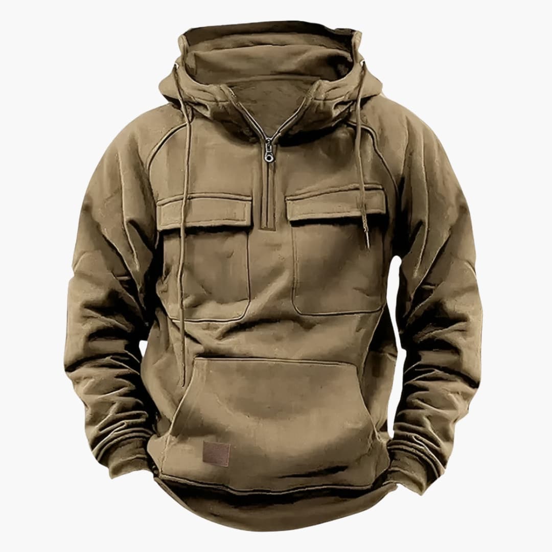 Men's Casual Zip Hooded Sweatshirt - Olytrend