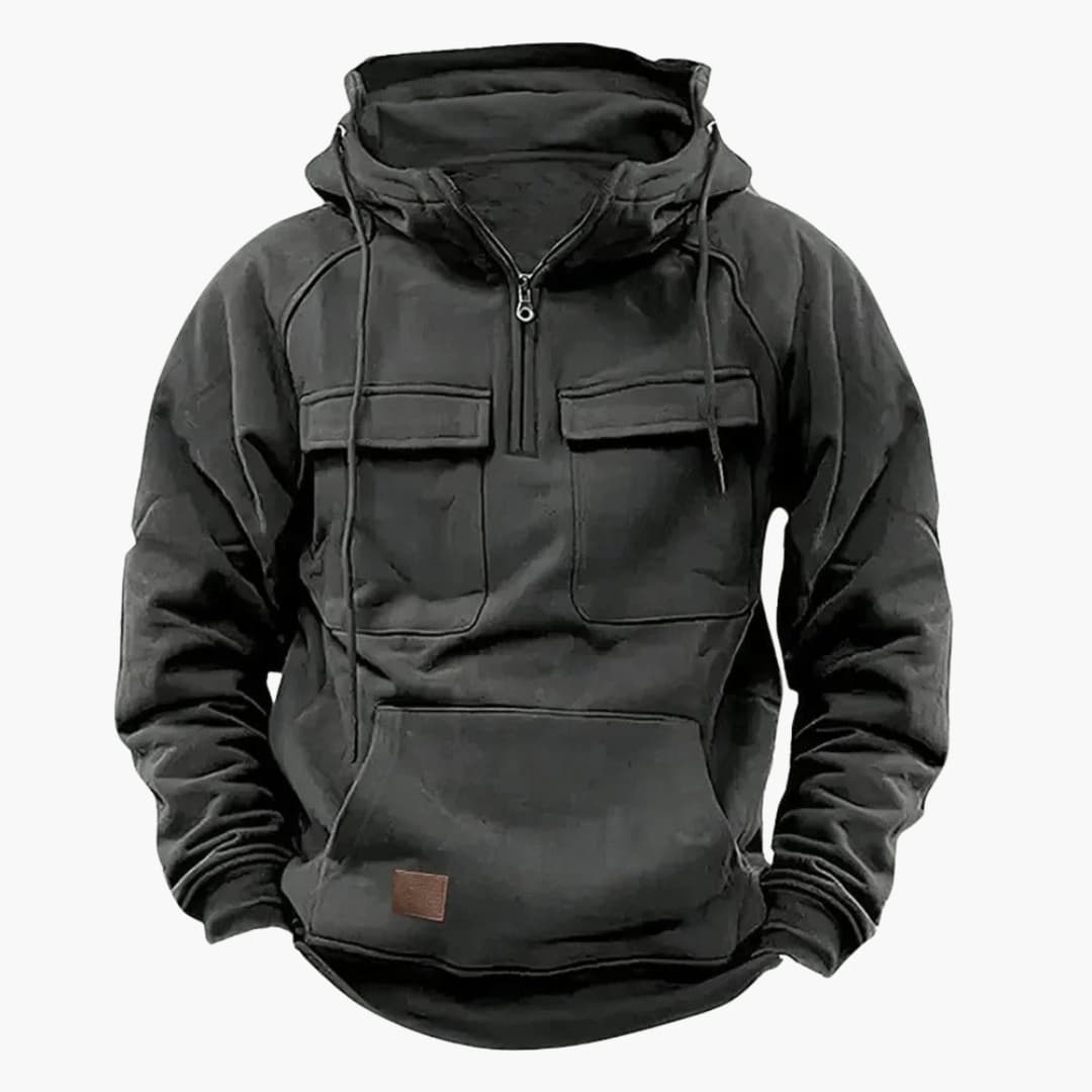 Men's Casual Pullover Hoodie with Front Pockets