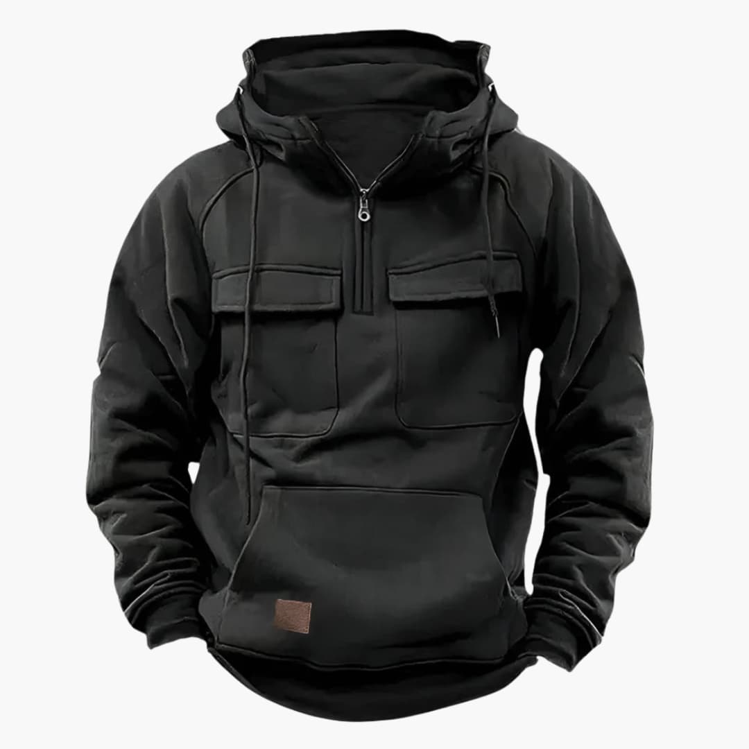 Men's Casual Pullover Hoodie with Front Pockets