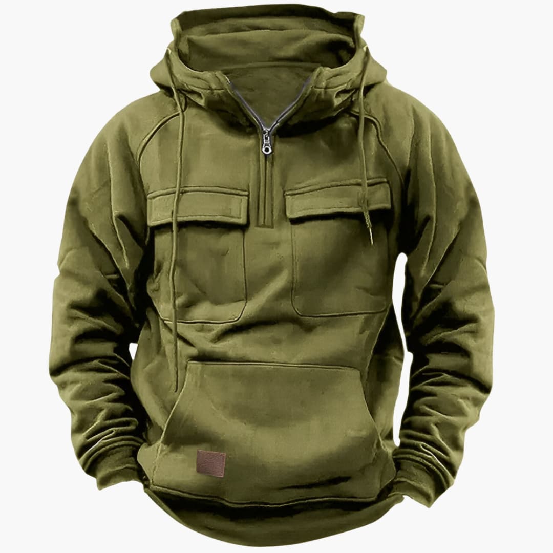 Casual Zip Up Hooded Sweatshirt with Pockets