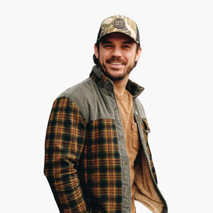 Classic Plaid Coat with Buttons and Pockets