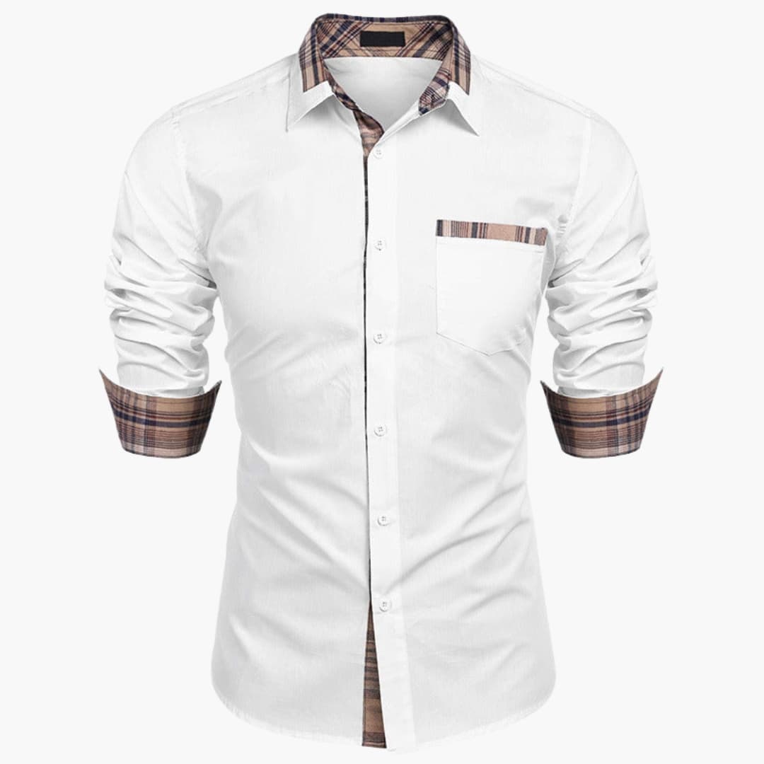 Classic Casual Check Button Down Shirt - Olytrend