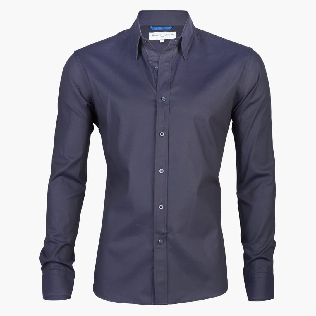 Casual Zip Up Mens Long Sleeve Shirt
