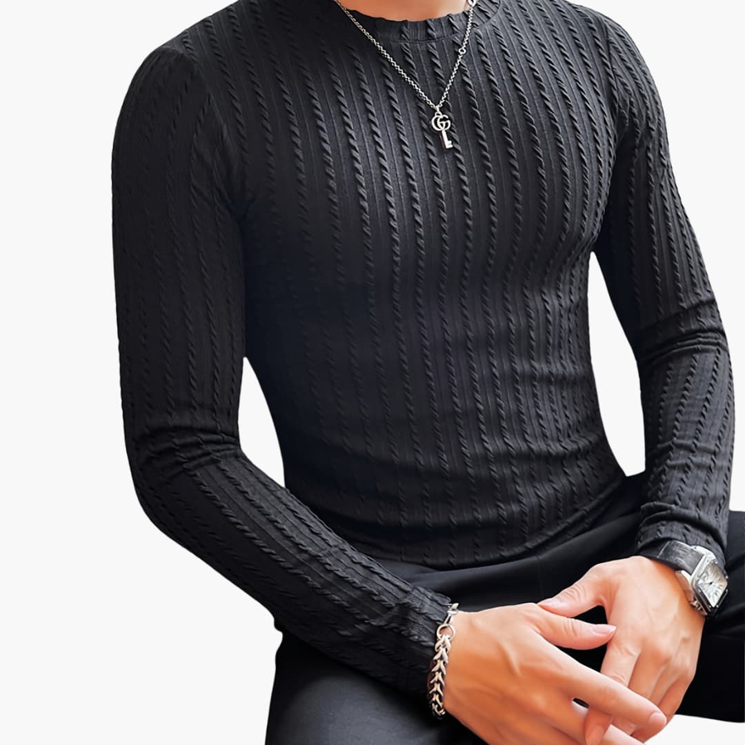Classic Fit Crew Neck Casual Shirt - Olytrend