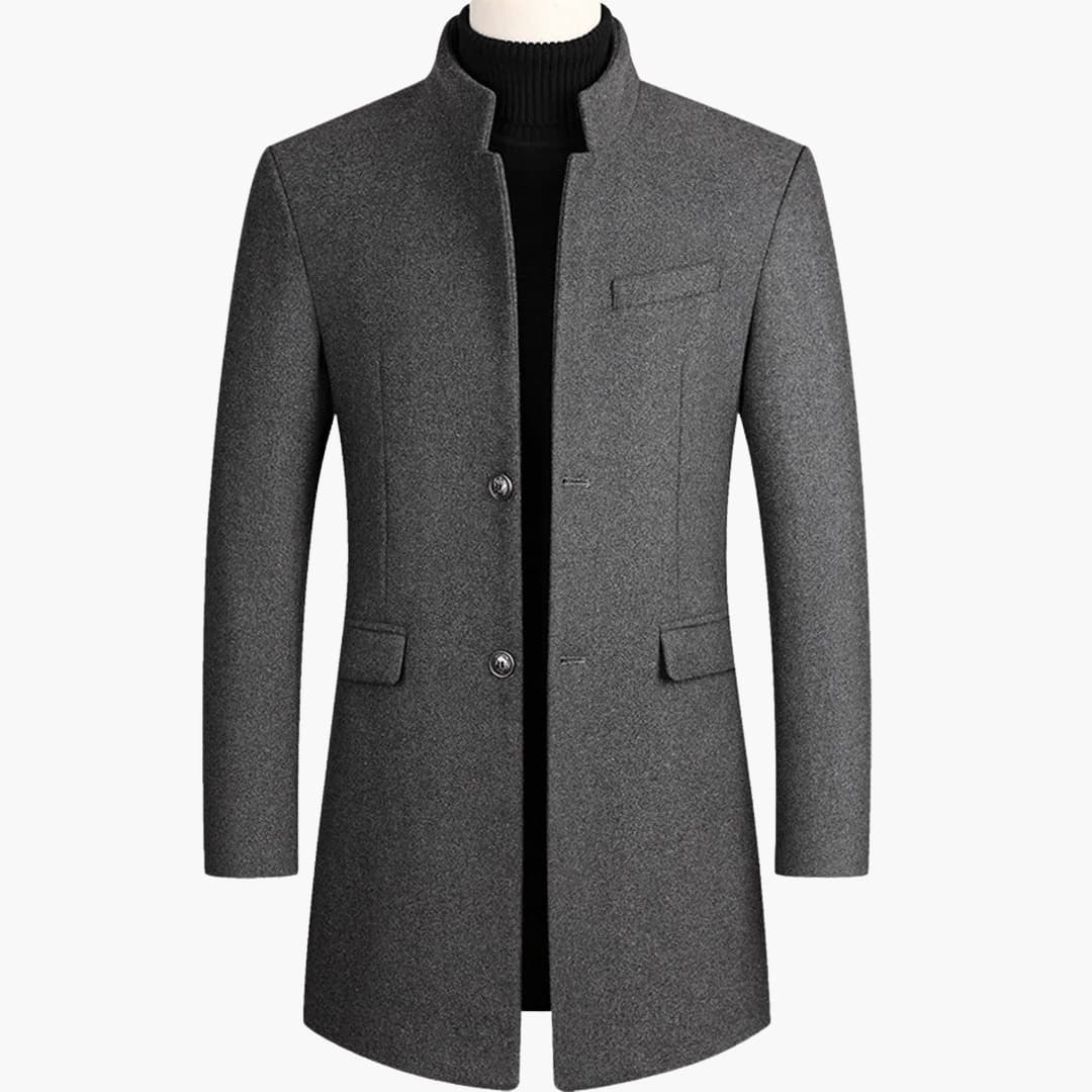 Classic Men's Overcoat with Long Sleeves