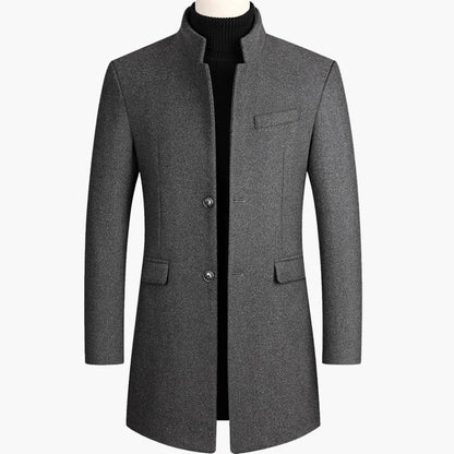 Classic Men's Overcoat with Long Sleeves