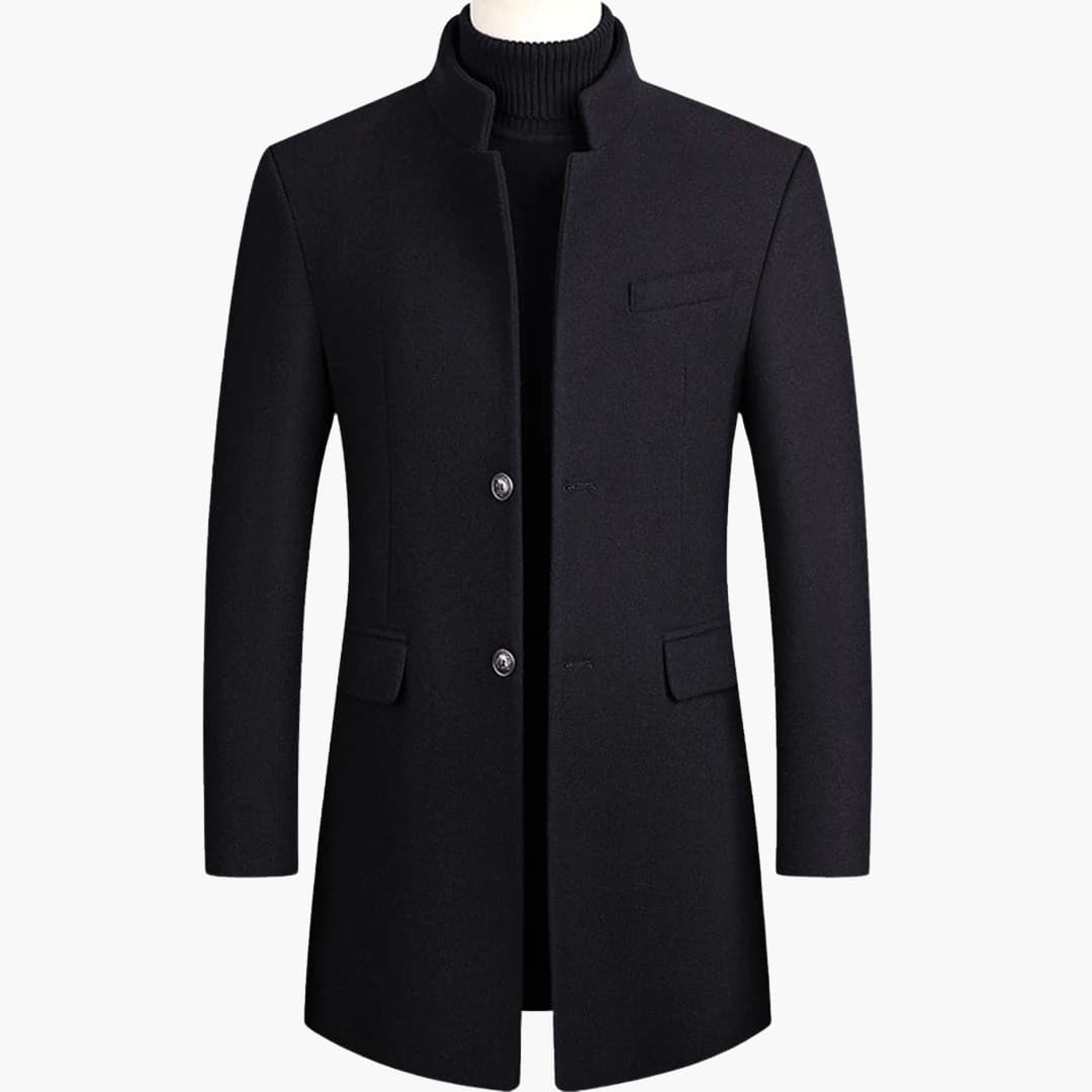 Classic Men's Overcoat with Long Sleeves
