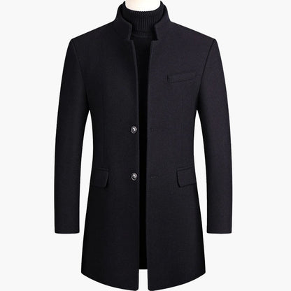 Classic Men's Overcoat with Long Sleeves