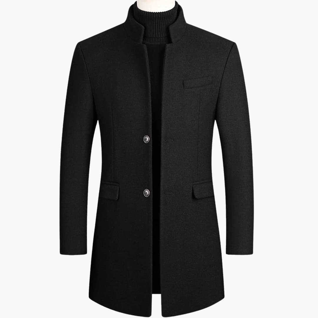 Classic Men's Overcoat with Long Sleeves