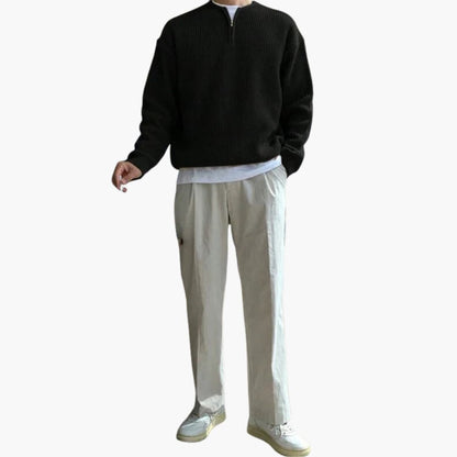 Men's Large Relaxed Fit Crew Neck Sweater