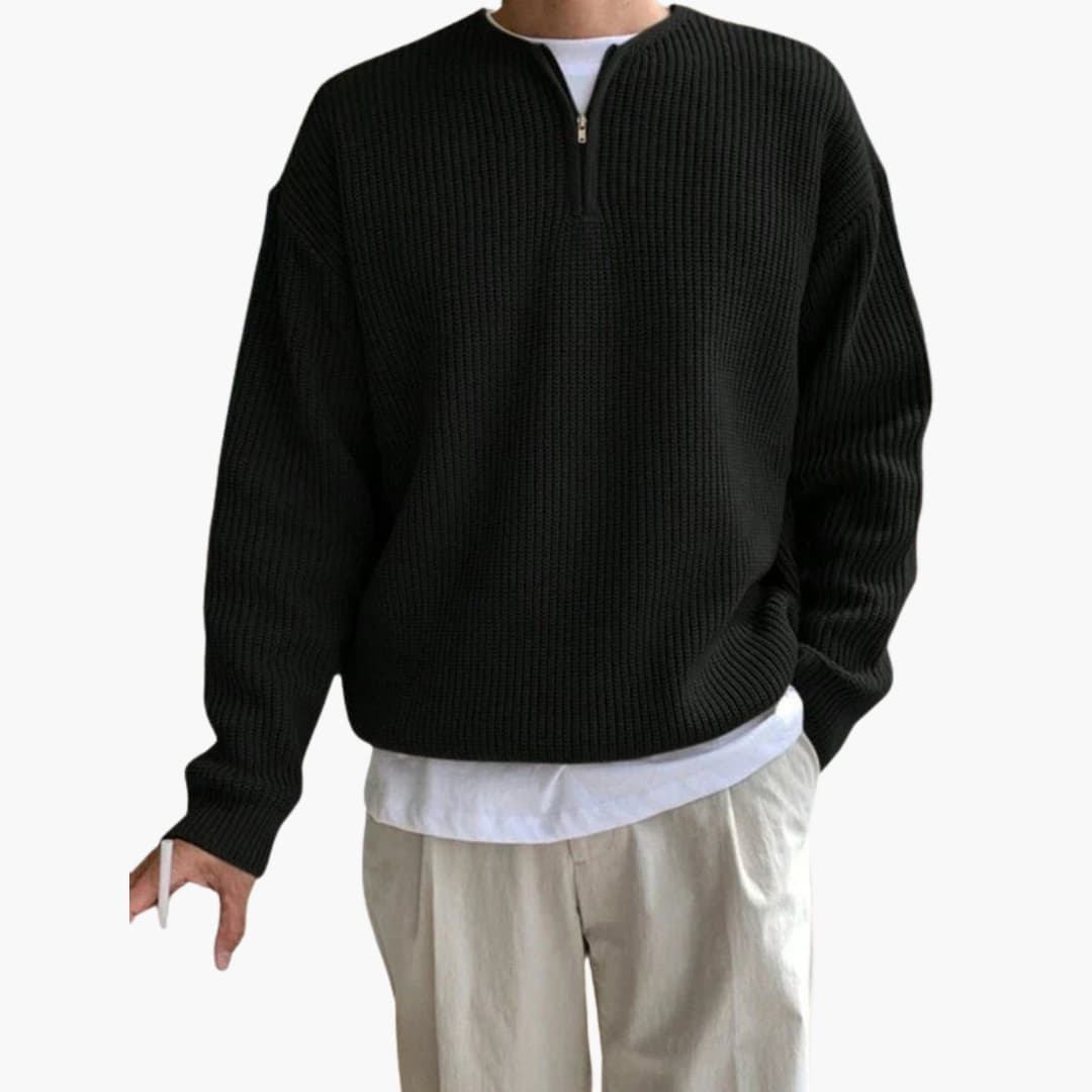 Men's Large Relaxed Fit Crew Neck Sweater