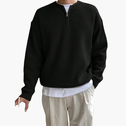 Men's Large Relaxed Fit Crew Neck Sweater