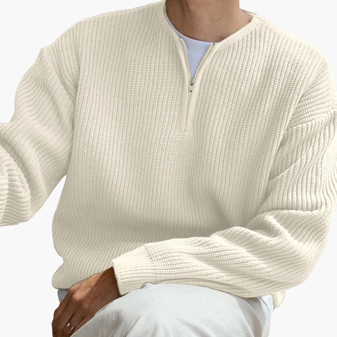 Men's Large Relaxed Fit Crew Neck Sweater