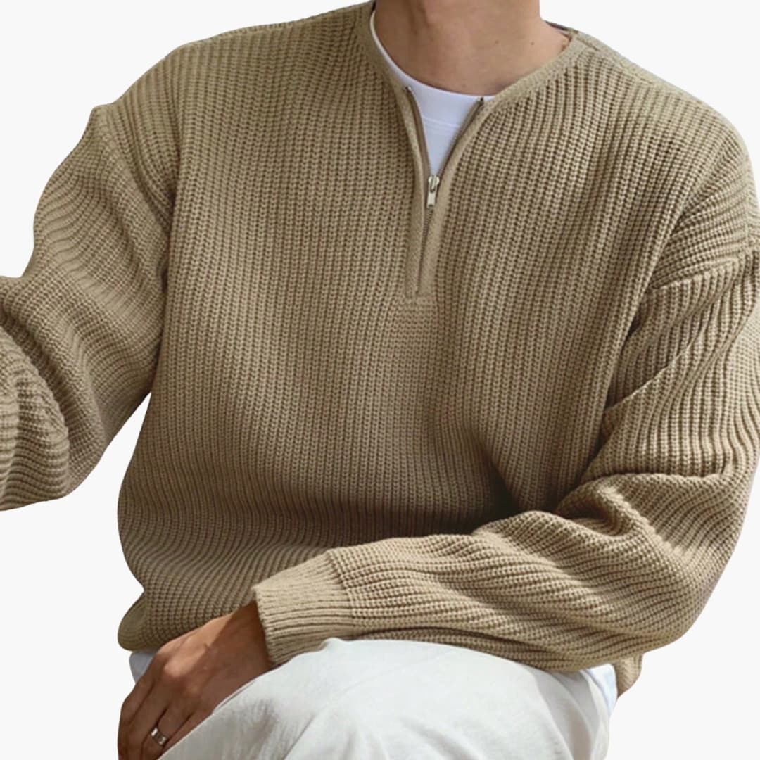 Men's Large Relaxed Fit Crew Neck Sweater