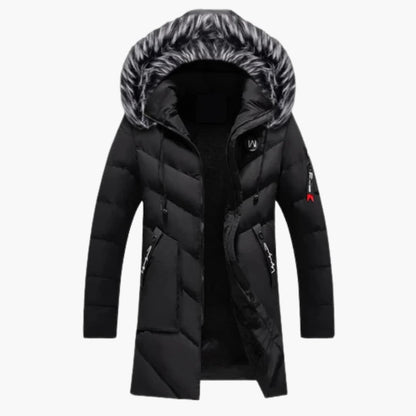 Waterproof Quilted Hooded Men's Jacket