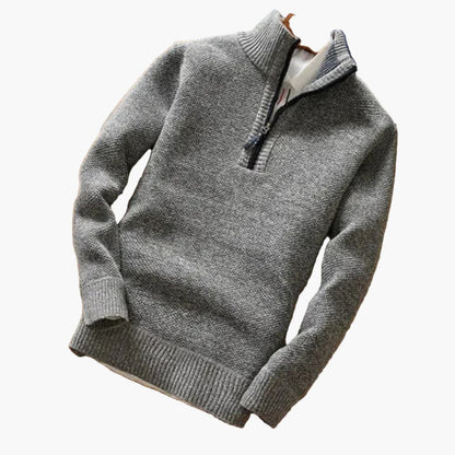 Men's Casual Zip Neck Pullover Sweater
