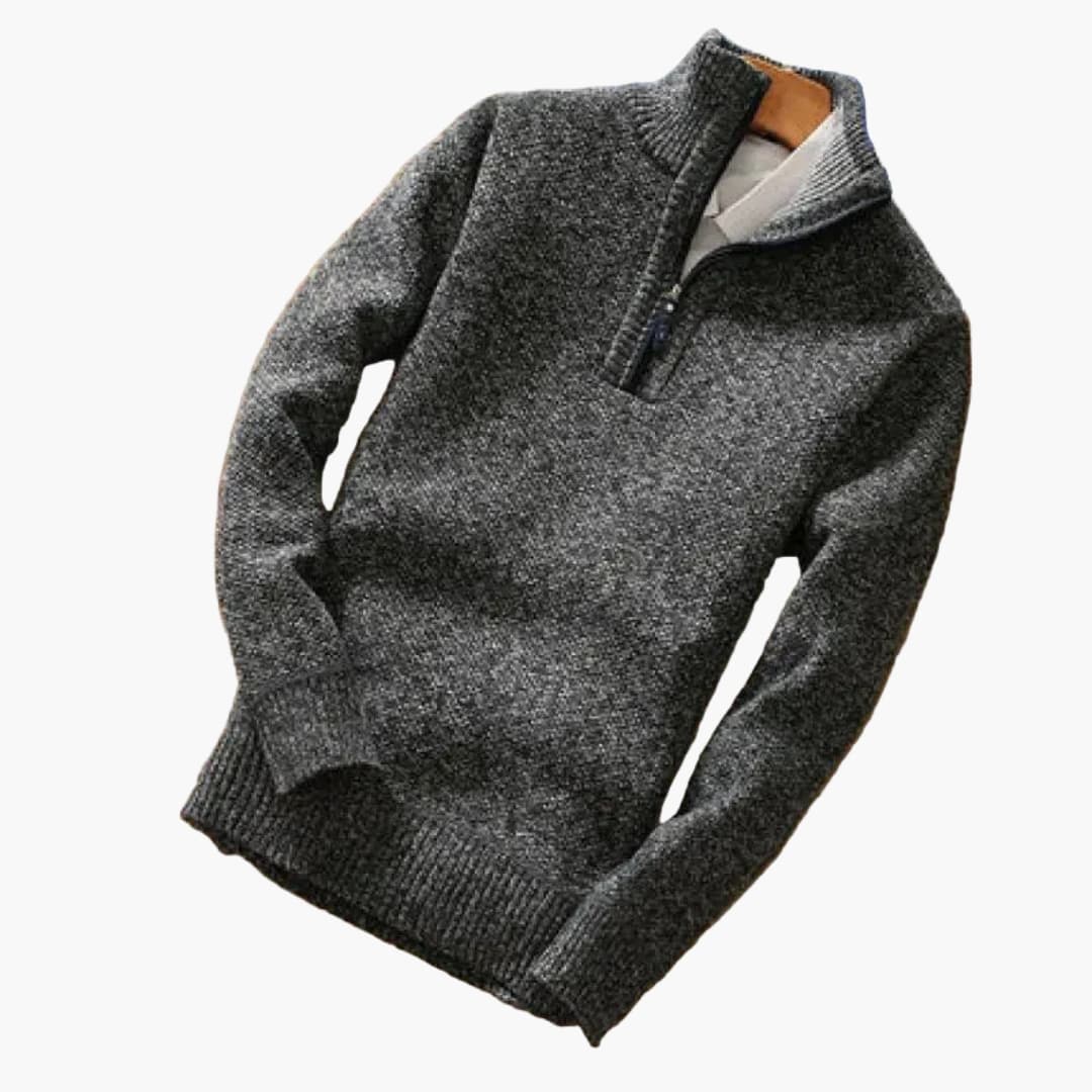 Men's Casual Zip Neck Pullover Sweater