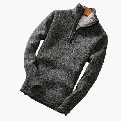 Men's Casual Zip Neck Pullover Sweater