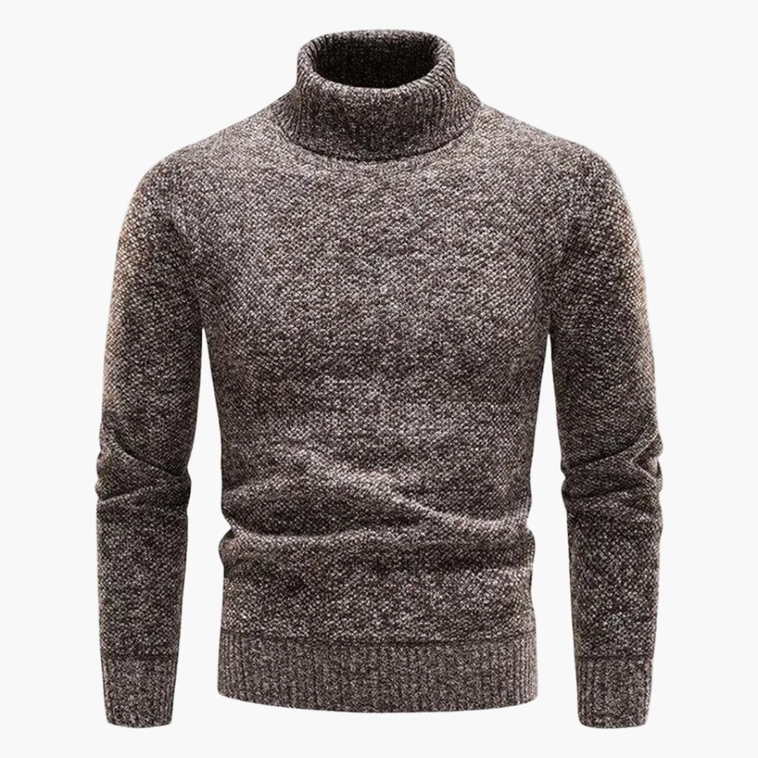 Classic Crew Neck Ribbed Sweater for Men