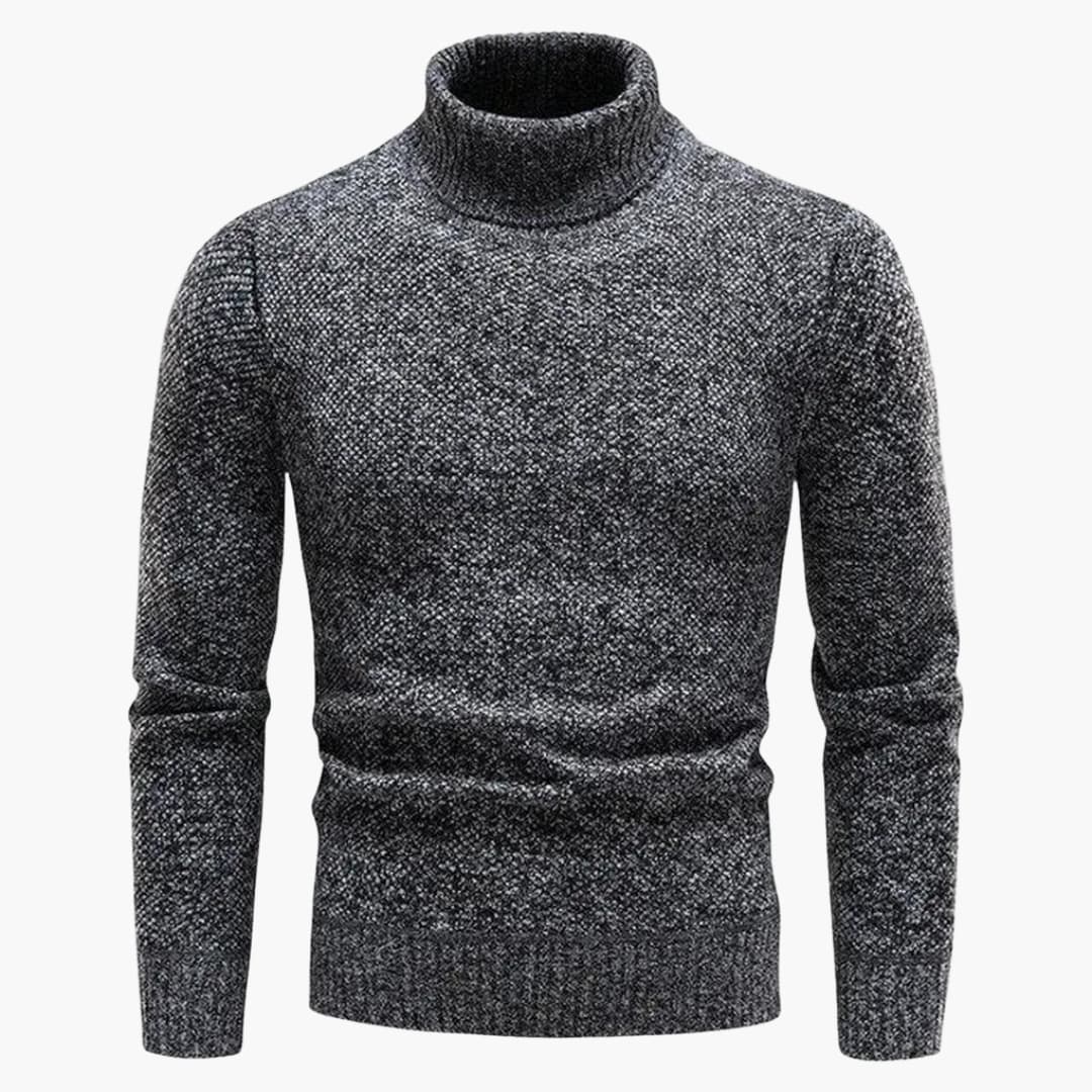 Classic Crew Neck Ribbed Sweater for Men
