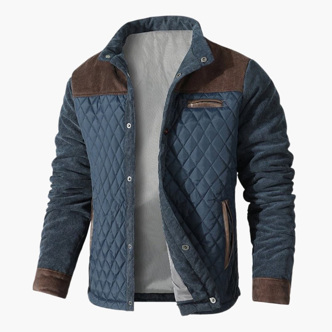 Warm Insulated Men's Snap Jacket - Olytrend