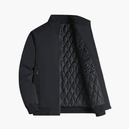 Warm Men's Quilted Coat with Collar