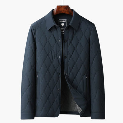 Warm Padded Men's Coat with Collar
