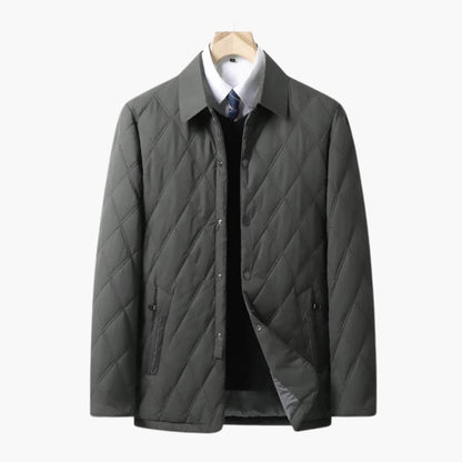Men's Padded Coat with Classic Collar - Olytrend
