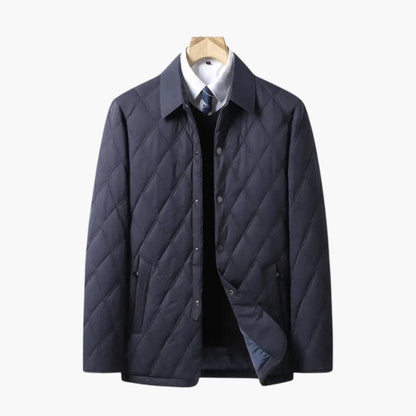 Men's Padded Coat with Classic Collar