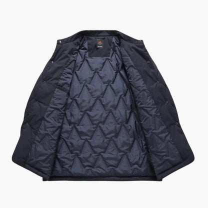 Warm Padded Men's Coat with Stand Collar