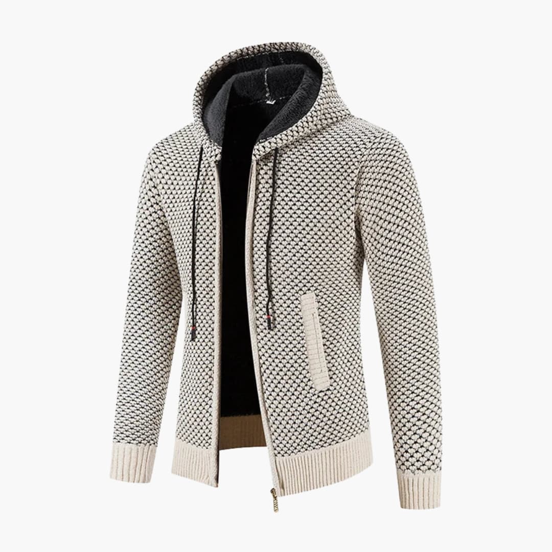 Warm Zip Up Hooded Mens Jacket - Olytrend